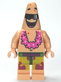 LEGO Minifigure-Patrick - Pink Lei (3818)-SpongeBob SquarePants-bob037-Creative Brick Builders